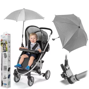 Reer Parasolka przeciwsłoneczna do wózka UV50+ szara RE-84181 - Akcesoria do wózków - miniaturka - grafika 1