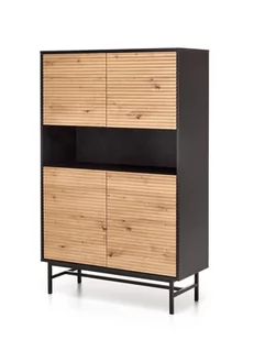 MURANO KM-3 KOMODA DĄB ARTISAN/CZARNY (2P=1SZT) - Komody - miniaturka - grafika 1