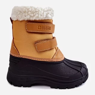 Buty dla chłopców - Zimowe buty dziecięce Big Star KK374237 30 Camel (5900714571146) - grafika 1