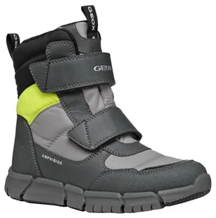 Geox J Flexyper Boy B ABX, Botki, Szary Fluoyellow, 35 EU - Botki damskie - miniaturka - grafika 1