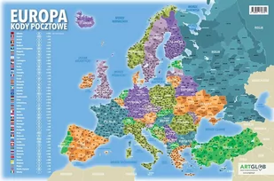 Artglob Podkładka na biurko - kody pocztowe Europa - Artglob - Podkładki na biurko - miniaturka - grafika 1