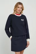 Bluzy damskie - Tommy Hilfiger bluza bawełniana damska kolor granatowy wzorzysta - miniaturka - grafika 1