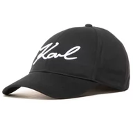 Czapki damskie - Karl Lagerfeld Czapka z daszkiem 205W3405 Black 999 - miniaturka - grafika 1