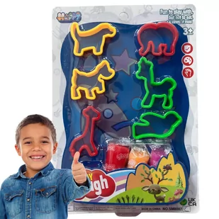 ZESTAW FOREMEK DO CIASTOLINY GLINY PIASKU FOREMKI 3 MASY plastyczne 9el. - Masy plastyczne - miniaturka - grafika 1