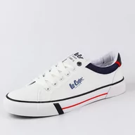 Trampki męskie - Białe tenisówki męskie LEE COOPER 1835M - Lee Cooper - miniaturka - grafika 1