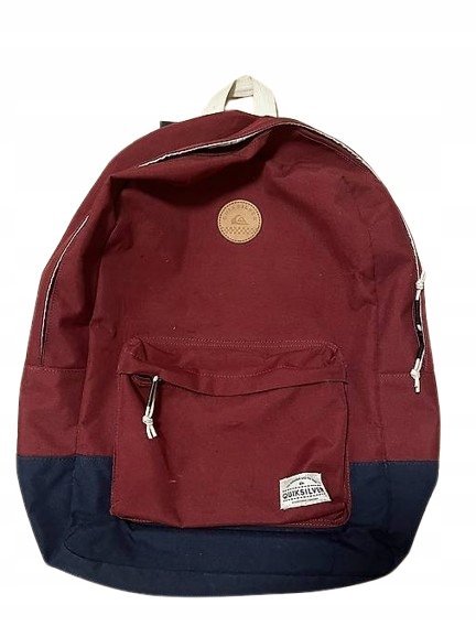 Quiksilver Plecak Bordowy Na Zamek Miejski Z Kieszonką Jka