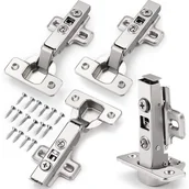 Zawiasy, okucia i inne akcesoria - Zawias automatyczny 4-punktowy z klipsem, zawias automatyczny z klipsem, zawias nakładany, standardowy zawias do drzwi - miniaturka - grafika 1