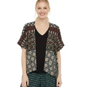 Swetry damskie - Narzutka damska Desigual Jamil 2w1 z koszulką-M - miniaturka - grafika 1