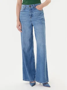 Lee Jeansy Stella 112371455 Niebieski Wide Leg - Spodnie damskie - miniaturka - grafika 1