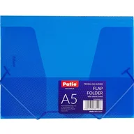 Pozostałe akcesoria dla plastyków - TECZKA NA GUMKĘ A5 PATIO PAT4004S/18 NIEBIESKA - miniaturka - grafika 1