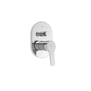 Bateria prysznicowa podtynkowa 2-drożna Tres Base chrom 21518001 - Baterie podtynkowe - miniaturka - grafika 1