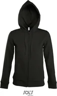 Bluzy damskie - SOLS damska bluza z kapturem 47900 Czarny Czarny M - miniaturka - grafika 1