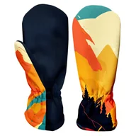 Rękawice narciarskie - Rękawice softshellowe dziecięce WAMU Mountain Bike Rozmiar rękawiczek: 3 / Kolor: pomarańczowy - miniaturka - grafika 1