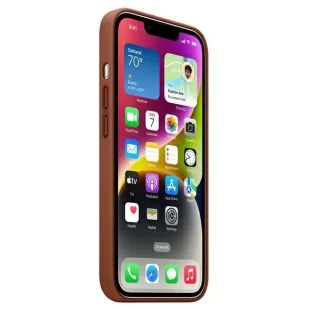 Etui APPLE Leather Case MagSafe do iPhone 14 Plus Umbra - Etui i futerały do telefonów - miniaturka - grafika 4