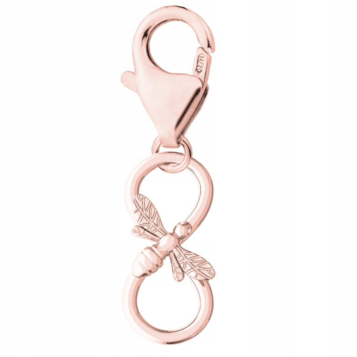 Zawieszka Pszczoła Nieskończoność różowe złoto