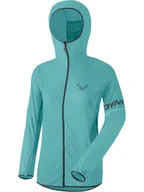Kurtki i kamizelki sportowe damskie - DYNAFIT Kurtka funkcyjna "VERT WIND" w kolorze turkusowym - miniaturka - grafika 1