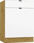 Szafki kuchenne - Szafka kuchenna stojąca GIANNA D60S/1 P/L biała alaska/dąb artisan STOLKAR - miniaturka - grafika 1