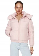 Kurtki damskie - FILA DAMSKA KURTKA PUCHOWA RÓŻOWA Z KAPTUREM XS JSA - miniaturka - grafika 1