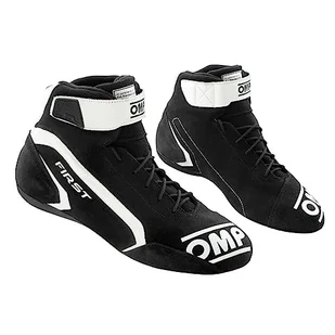 Omp Unisex FIA 8856-2018 Buty First Race My2021 czarne/białe, rozmiar 42 buty do łodzi, standardowe, EU - Buty motocyklowe - miniaturka - grafika 1