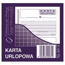 Michalczyk&Prokop KARTA URLOPOWA 2/3 A6 507-6 - Druki akcydensowe - miniaturka - grafika 1