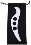 Meble i wyposażenie gabinetów medycznych - Narzędzie do terapii tkanek miękkich terapia narzędziowa IASTM - poręczny, stalowy masażer z wygodnymi otworami na palce + etui (G72) - miniaturka - grafika 1