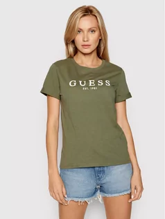Koszulki i topy damskie - Guess T-Shirt W0GI69 R8G01 Zielony Regular Fit - grafika 1