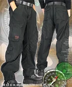 Spodnie męskie - spodnie bojówki AIRBORNE VINTAGE TROUSERS BLACK-S - miniaturka - grafika 1