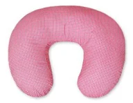 Poduszki do karmienia - Poduszka rogal do karmienia fasolka rozbieralna - Pepitka ciemny róż - miniaturka - grafika 1