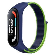 Akcesoria do smartwatchy - Pasek opaska nylonowa do Xiaomi Mi Band 3/4/5/6/7 "Ciemnoniebieski" - miniaturka - grafika 1
