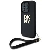 Etui i futerały do telefonów - Etui DKNY Wrist Strap Stock Logo do Apple iPhone 16 Pro Max Czarny - miniaturka - grafika 1