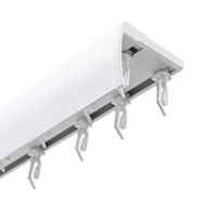 Karnisze - Szyna sufitowa DECASTYL z agrafkami podwójna 400 cm Biały - miniaturka - grafika 1