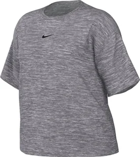 Nike W NSW Tee Essntl Lbr Koszulka damska, Dk Grey Heather/Black, S - Koszulki i topy damskie - miniaturka - grafika 1