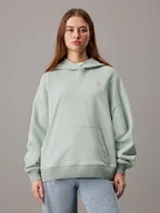 Bluzy damskie - Bluza damska z kapturem Calvin Klein J20J224173-PCY M Miętowa (8720639430161) - miniaturka - grafika 1