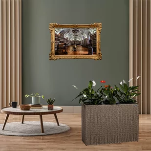 BEŻOWA DONICZKA OGRODOWA DONICA Z TECHNORATTANU - Pozostałe ozdoby ogrodowe - miniaturka - grafika 2