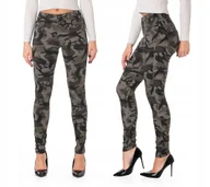 Spodnie damskie - Spodnie Damskie Rurki Moro Army Jeansy 48261 W25 - miniaturka - grafika 1