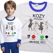 Piżamy dla dziewczynek - Piżama dziecięca Muszę Iść Kozy Dzwonią 98/104 - VoloDonum - miniaturka - grafika 1