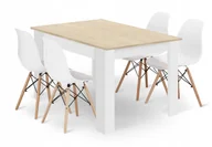 Stoły z krzesłami - Stół 4 Krzesła Nowoczesny Skandynawski Styl - miniaturka - grafika 1