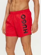 Kąpielówki męskie - Hugo Szorty kąpielowe Abas 50513979 Czerwony Regular Fit - miniaturka - grafika 1