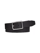 Paski - Tommy Hilfiger Męski pasek dżinsowy New Buckle 3,5, czarny, 80, Czarny - miniaturka - grafika 1