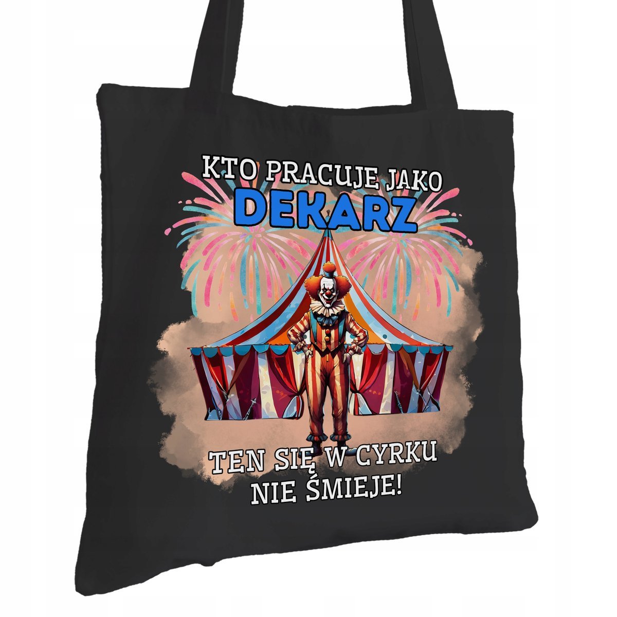 Torba Bawełniana dla Dekarza Czarna Na Prezent ekologiczna Trwały Nadruk