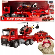 Samoloty i helikoptery - Straż POŻARNA dla dzieci HELIKOPTER AUTO LAWETA światło dźwięk - miniaturka - grafika 1