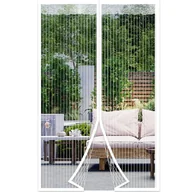 Moskitiery - (Biała, 80*210cm) Magnetyczna moskitiera do drzwi Magnetyczna moskitiera do drzwi balkonowych, drzwi do salonu i tarasu - miniaturka - grafika 1