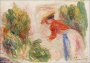 Plakaty - Galeria Plakatu, Plakat, Woman Gathering Flowers, Pierre-Auguste Renoir, 42x29,7 cm - miniaturka - grafika 1