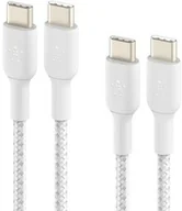Kable USB - Belkin Kabel x2 Boost Charge Braided 2-Pack USB-C do USB-C 1m, biały - miniaturka - grafika 1