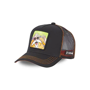 [ X ] Capslab Męska i damska Dragon Ball, Czapka Trucker, Awesome Żółw, Oryginalny i autentyczny, czarny, czerwony, pomarańczowy, rozmiar TU, czarny, rozmiar uniwersalny - Czapki damskie - miniaturka - grafika 1