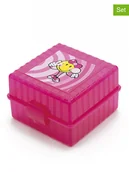 Sztućce dla dzieci - Zak Designs Pojemniki (2 szt.) "Smiley" w kolorze różowym na lunch - 12,5 x 12,5 cm - miniaturka - grafika 1