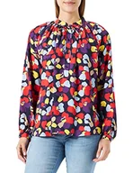 Bluzki damskie - Seidensticker Damska bluzka Regular Fit z długim rękawem, ciemnoniebieska, 44, granatowy, 44 - miniaturka - grafika 1