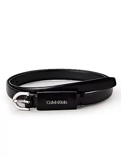 Calvin Klein Damski pasek Must Metal LET 15 mm, Ck Black, 90, Ck czarny - Paski - miniaturka - grafika 1