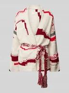 Swetry damskie - Kardigan z wiązanym paskiem model ‘ASPEN’ - miniaturka - grafika 1