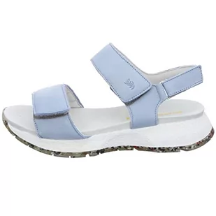 Salamander Sandały damskie Marlina, z gładkiej skóry, wkładka, wygodne, do noszenia w czasie wolnym, jednokolorowe, jasnoniebieskie, zapięcie na rzepy, Sky, 40 EU - Sandały damskie - miniaturka - grafika 1